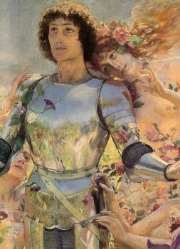 喬治斯 安東尼 羅什格羅斯 The Knight of the Flowers detail 喬治斯 安東尼 羅什格羅斯 The Knight of the Flowers detail